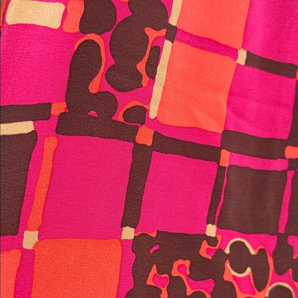 Trina Turk Pink and Orange Checkered Tank Top - Picture 4 of 8